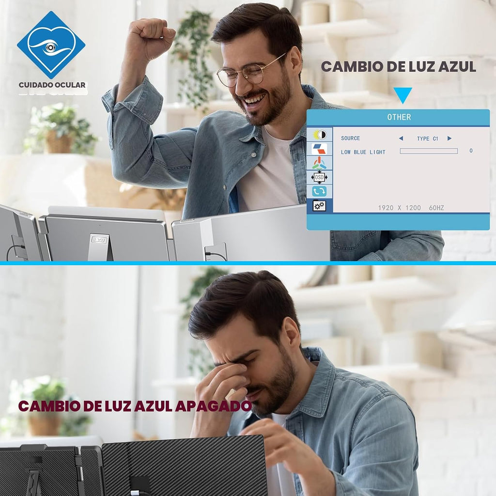 LXU Monitor extensor de pantalla portátil portátil de 14 pulgadas,...