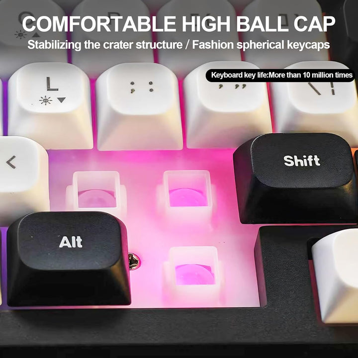 Teclado de Membrana para Juegos RGB con Cable. Teclado de Computado...