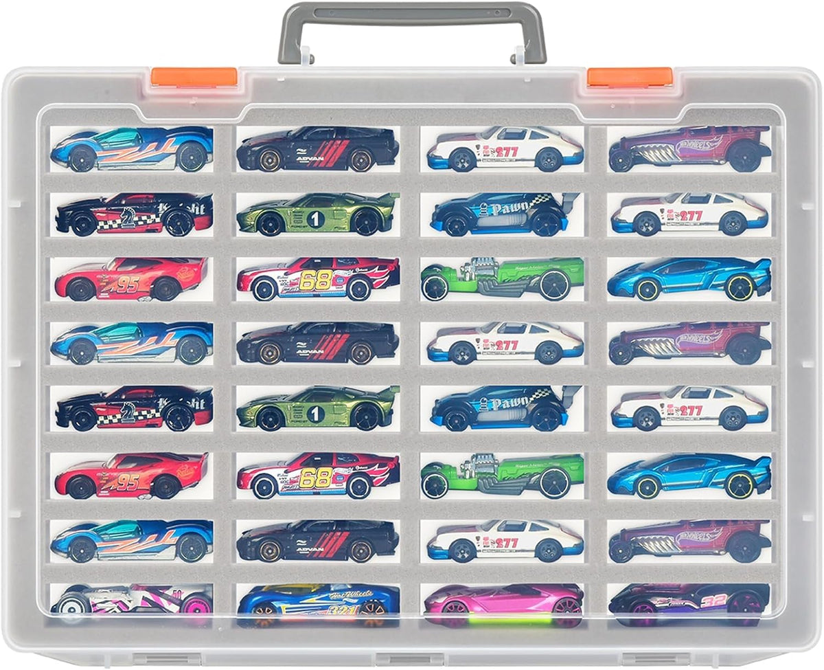 Estuche para Guardar Carros de Juguete con 32 Ranuras de Espuma para Hot Wheels/Matchbox