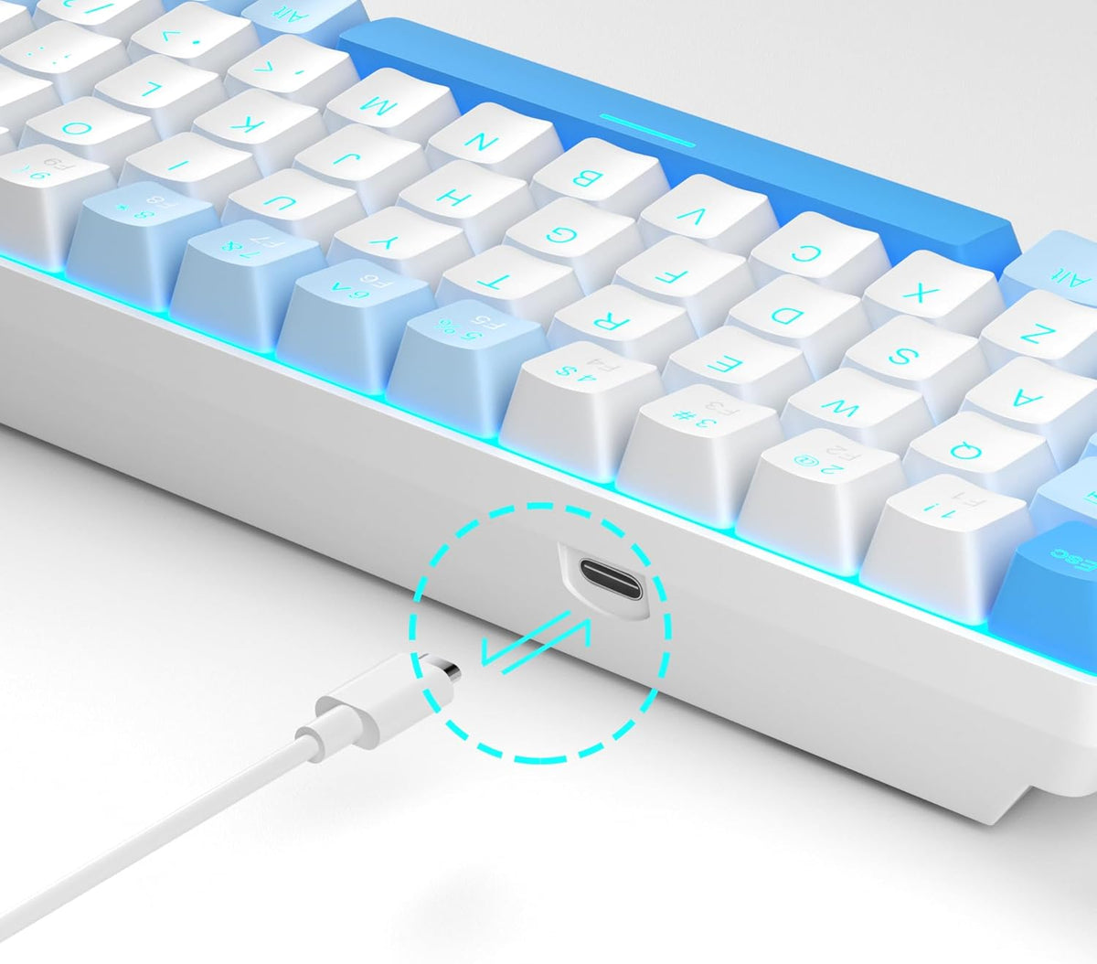 MageGee Teclado mecánico portátil 60% para juegos, MK-Box con retro...