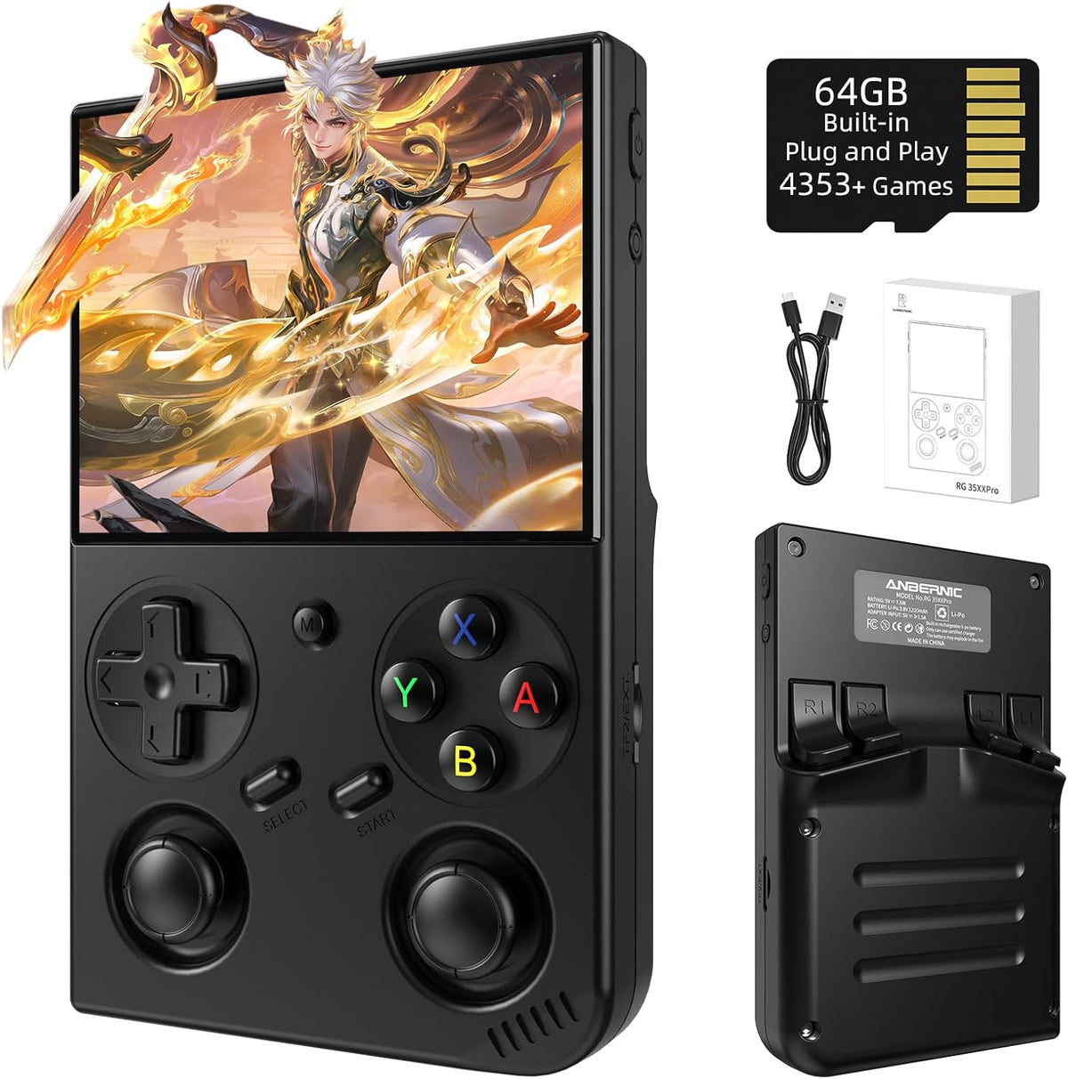 Anbernic RG35XX Pro Retro Handheld Game Console RG35XXPro 4353 Preinstalled