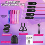 WHATAFIT Bandas de resistencia, bandas de ejercicio, bandas de resistencia para entrenamiento, bandas de entrenamiento con asas para hombres y mujeres, entrenamiento de fuerza, equipo de gimnasio en