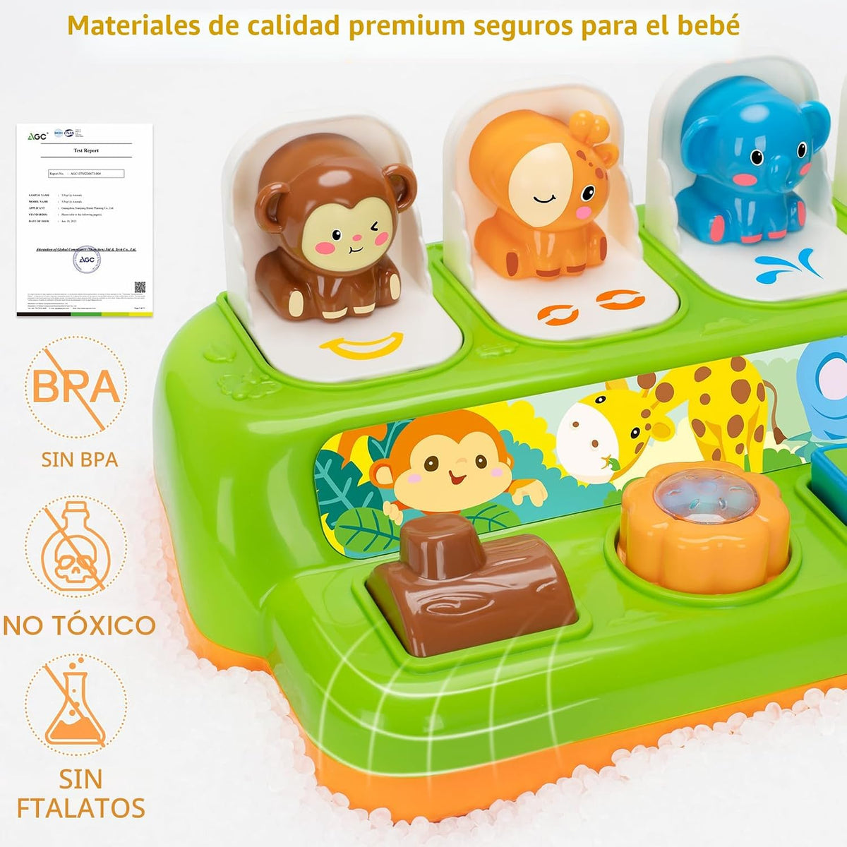 Juguetes emergentes para niños y niñas de 1 año, juguetes interactivos de causa y efecto con música y luz para bebés de 6 a 12 meses, regalos de Navidad y cumpleaños para bebés de 1 año