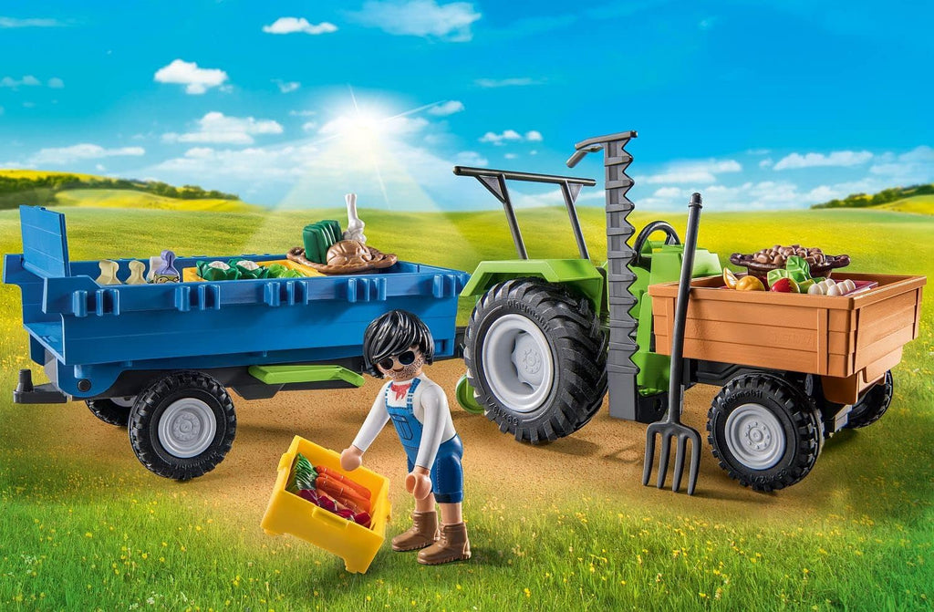 Playmobil Tractor cosechador con remolque