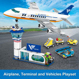 HOGOKIDS Juego de construcción de avión de pasajeros de