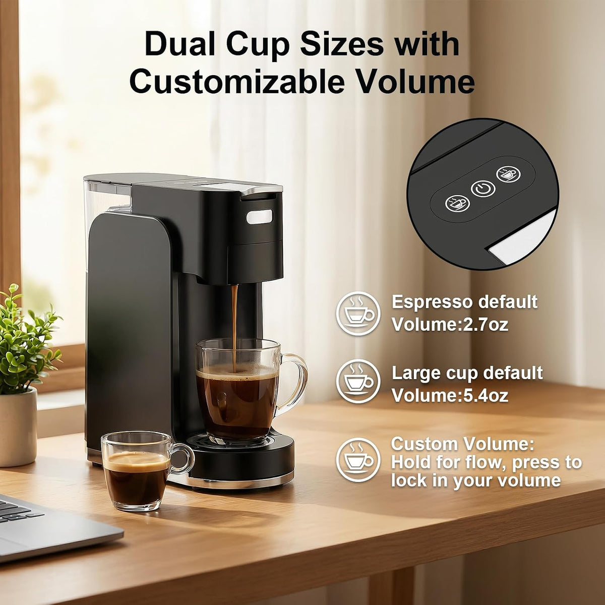 Cafetera de una sola porción, máquina de café caliente y helado 4