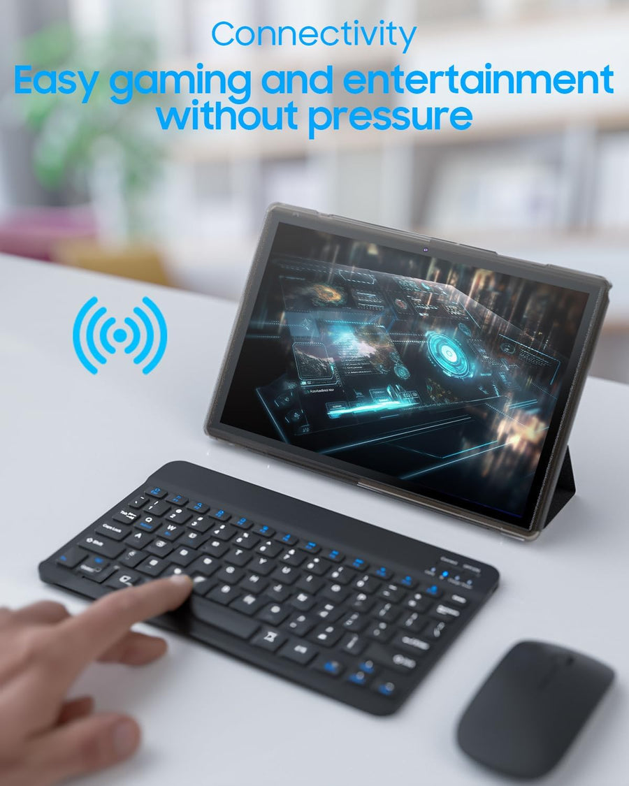 Tableta 2 en 1 con teclado, estuche, mouse y lápiz capacitivo, tabl...