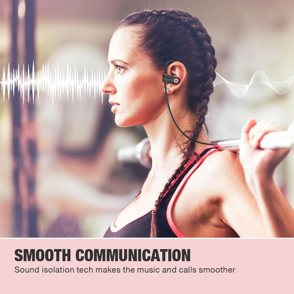 Boean Auriculares Bluetooth, auriculares inalámbricos con 16 horas Bluetooth 5.3, Rosa
