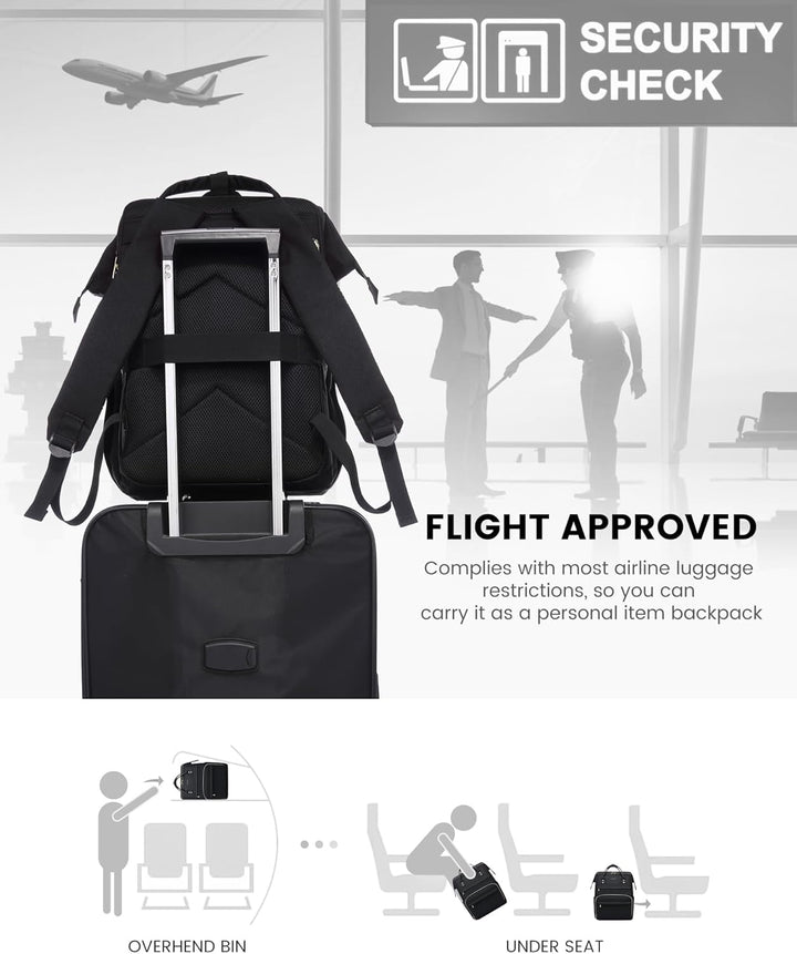 LOVEVOOK Mochila para laptop para mujer, viaje con compartimento, r...