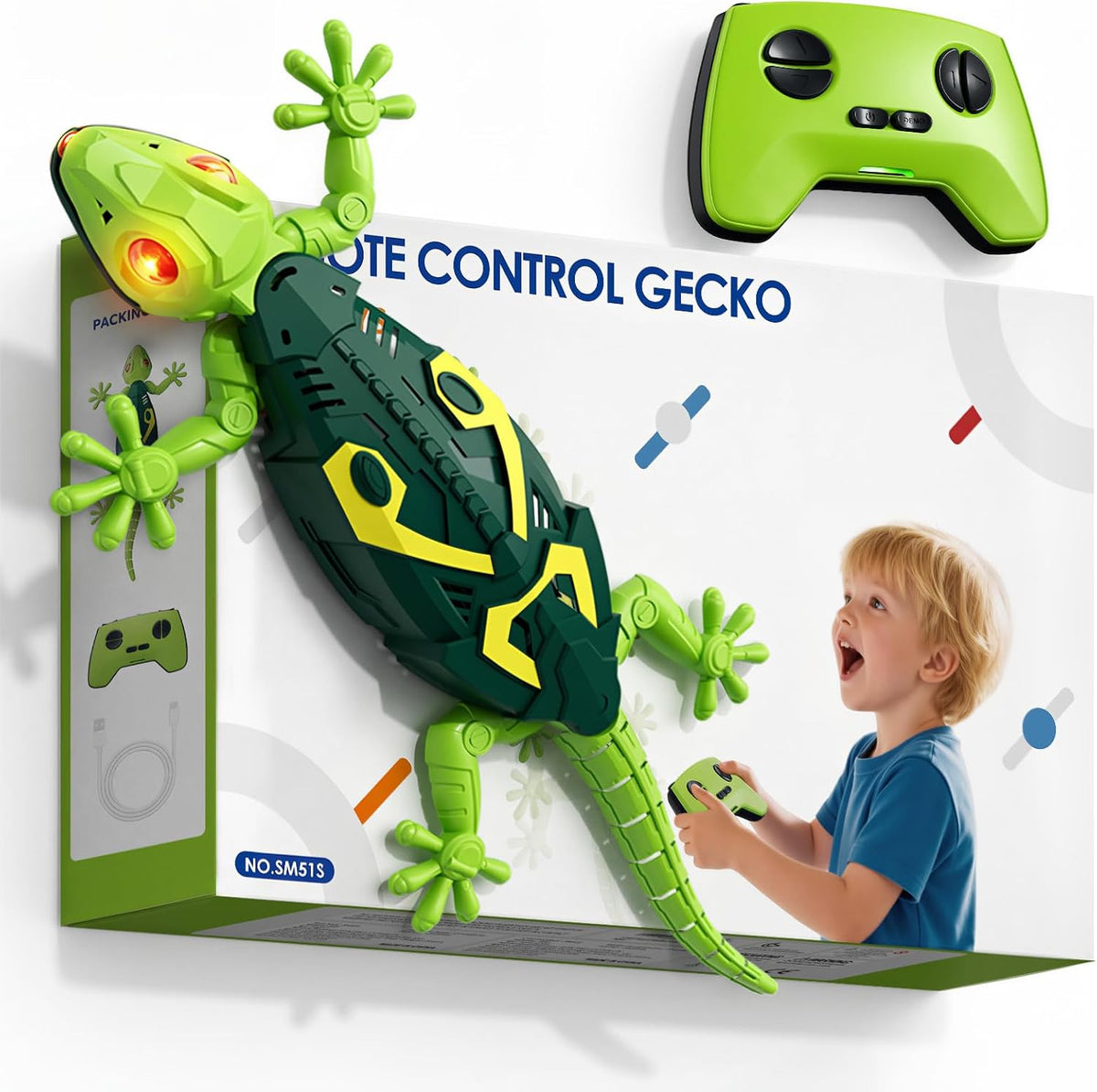 Wall Crawler Gecko, robot recargable de control remoto juguetes