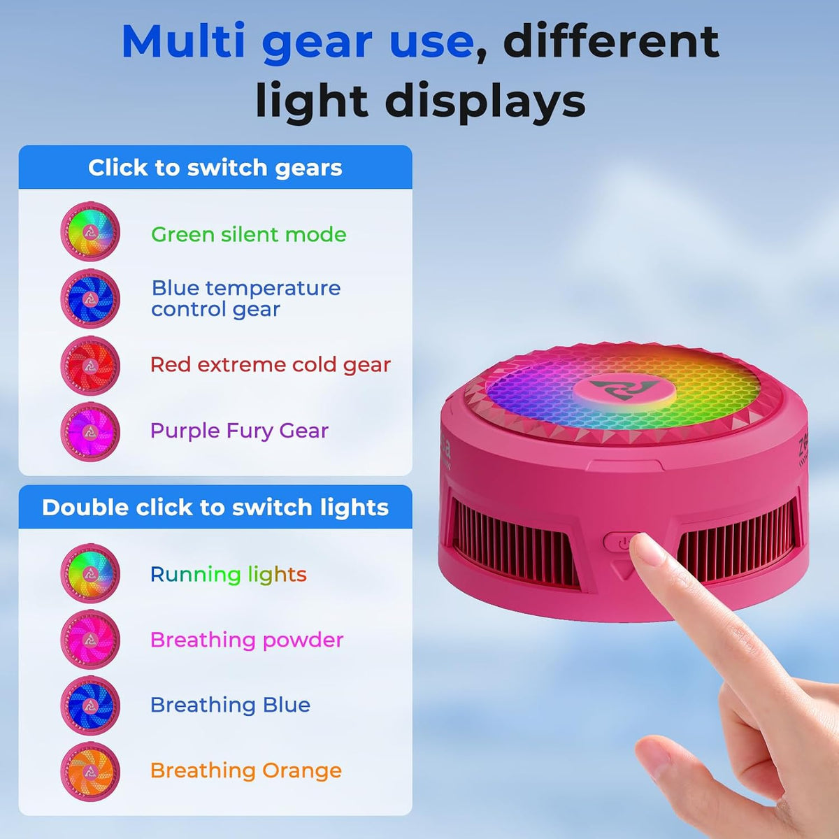 Enfriador de teléfono AI de 3 segundos de enfriamiento rápido magnético para juegos, enfriador de teléfono móvil con control de temperatura de frecuencia variable, ventilador anti-rocío compatible con