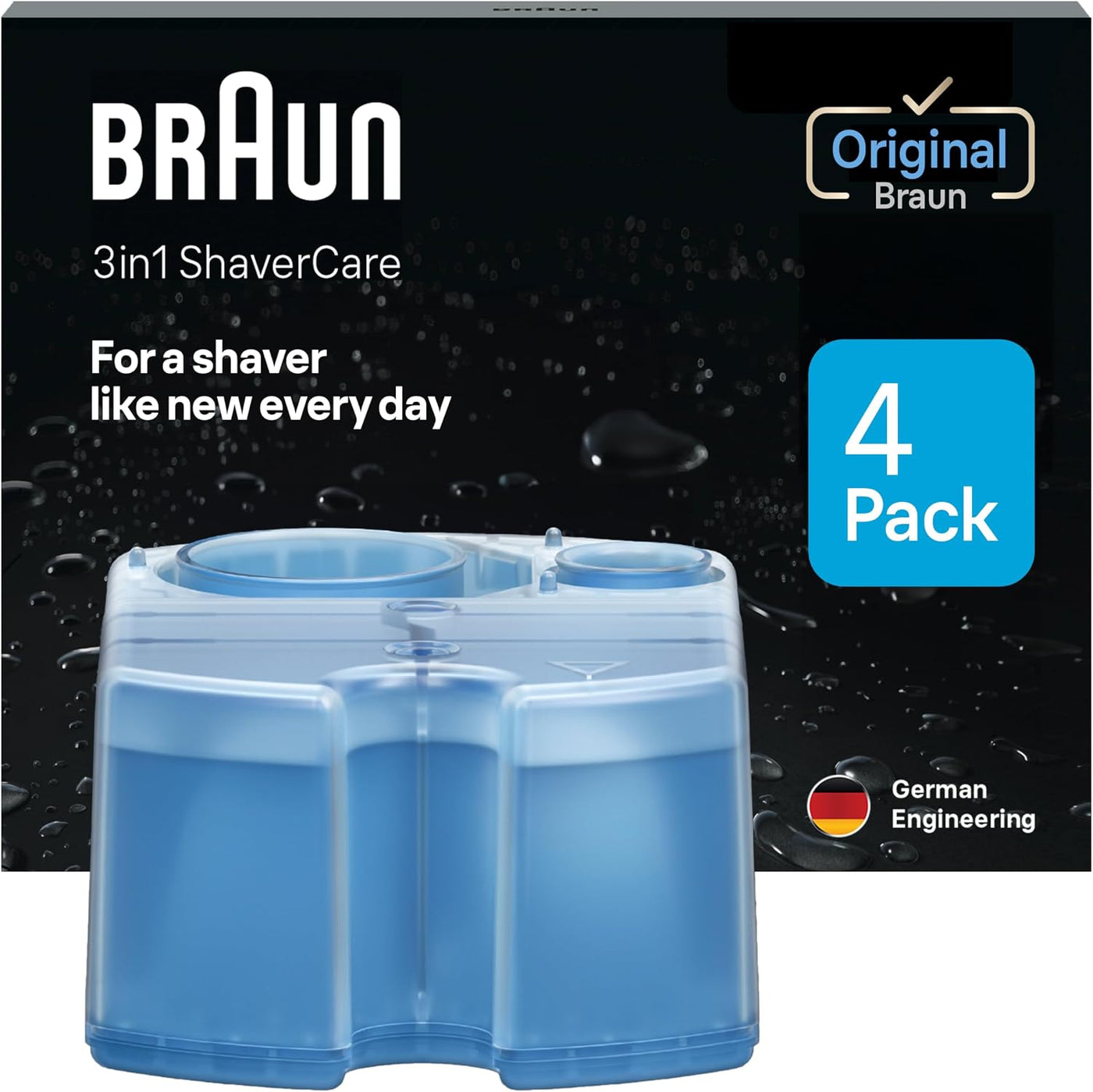 Braun - Cartuchos de recambio CCR, 4 unidades, cartuchos Clean & Renew
