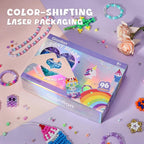 Gionlion Kit de pulsera de cuentas de poni de 96 colores, 3550 piezas, 5 cajas de pulseras de la amistad con cuentas de letras de 0.236 x 0.394 pulgadas, cuentas de arco iris para pulseras, joyería y llavero, regalo para el día de la madre