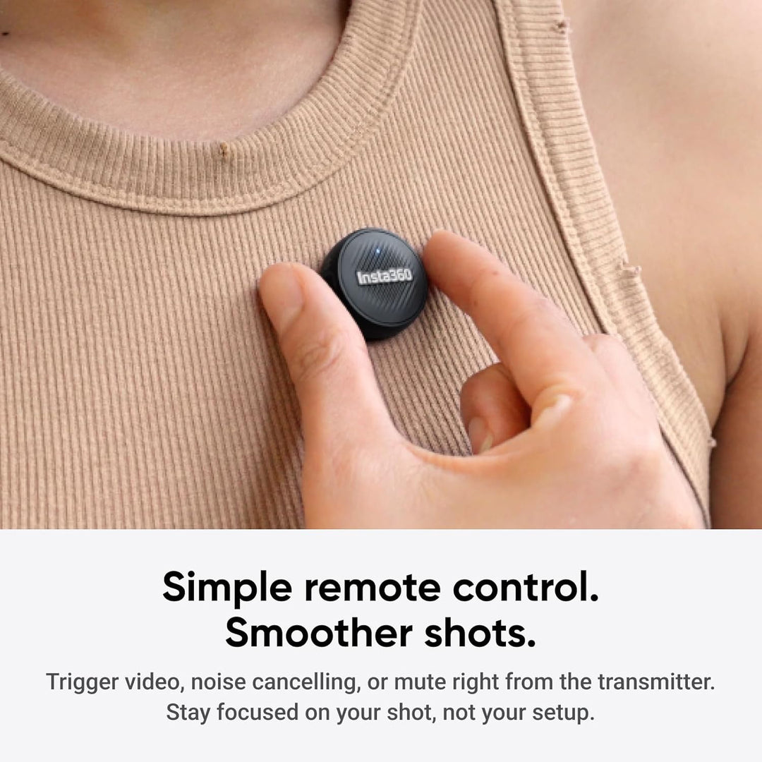 Insta360 Transmisor de aire de micrófono, ultraligero de 0.28 oz, m...