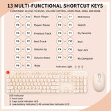 Teclado y mouse inalámbricos, 104 teclas redondas MOFII máquina de...
