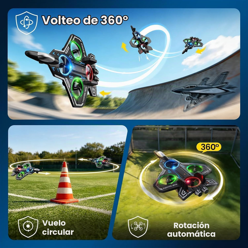 Avión de control remoto RC Plane para niños, adultos, dron de combate de