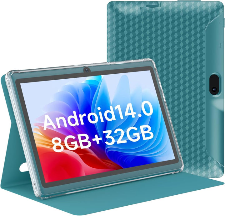 HOTTABLET Tablet Android 14.0 de 7 pulgadas con funda protectora, 8...