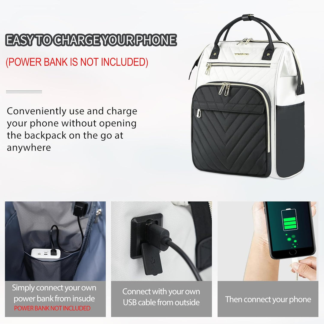 VANKEAN Mochila para laptop de 17 pulgadas para mujeres y hombres,...
