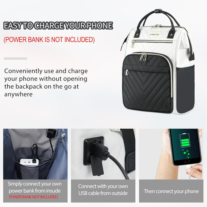 VANKEAN Mochila para laptop de 17 pulgadas para mujeres y hombres,...