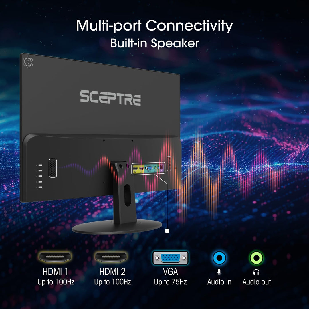 Sceptre Prime Monitor de 24 pulgadas 100Hz 100% sRGB HDMI x2 VGA Al...