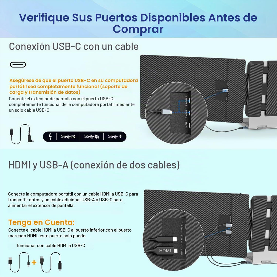 KEFEYA Extensor de Pantalla para Laptop, Extensión de Monitor Portá...