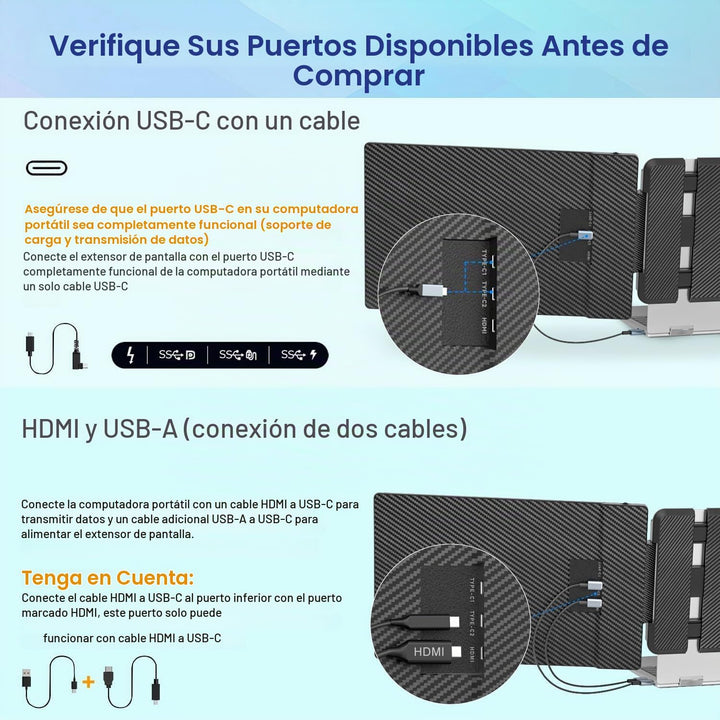 KEFEYA Extensor de Pantalla para Laptop, Extensión de Monitor Portá...