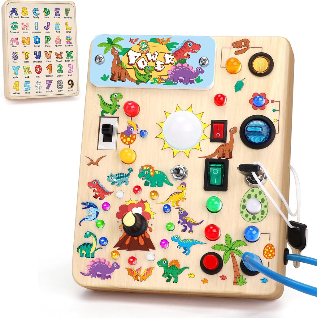 Tabla de actividades para niños pequeños – Juguete educativo Montessori para niños y niñas de 1 a 3 años | Actividad de aprendizaje sensorial apta para viajes | Ideal para niños con autismo