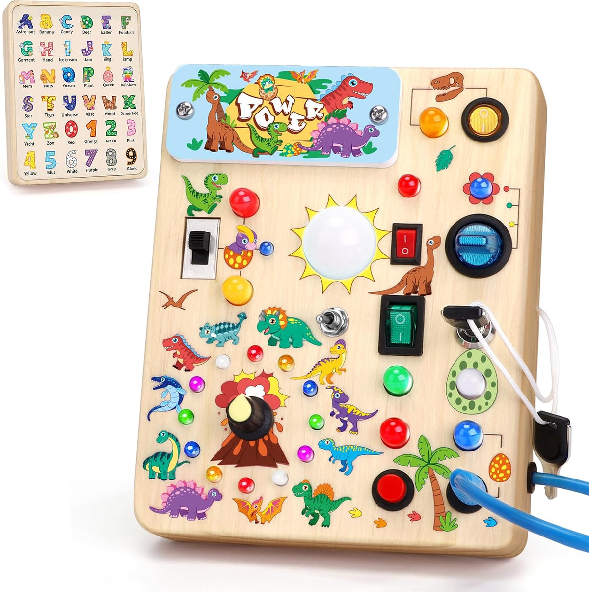 Tabla de actividades para niños pequeños – Juguete educativo Montessori para niños y niñas de 1 a 3 años | Actividad de aprendizaje sensorial apta para viajes | Ideal para niños con autismo