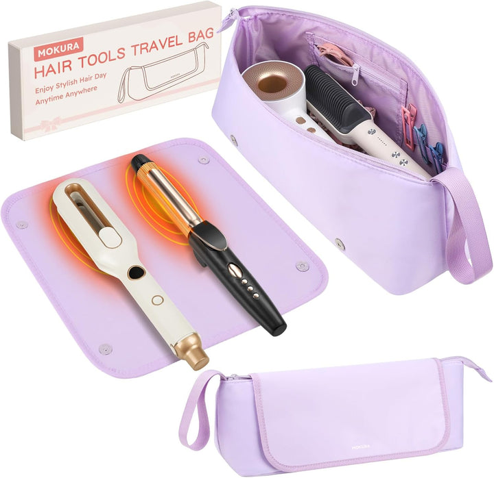 MOKURA Bolsa de viaje para herramientas de cabello con mat resisten...