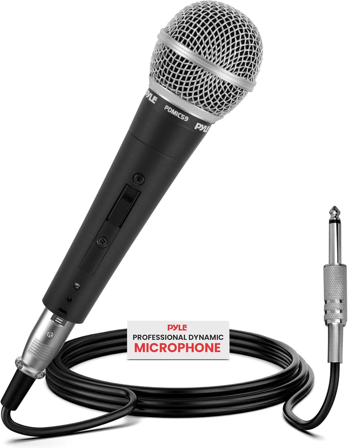 Pyle PDMIC59 - Micrófono vocal dinámico profesional, micrófono de m...