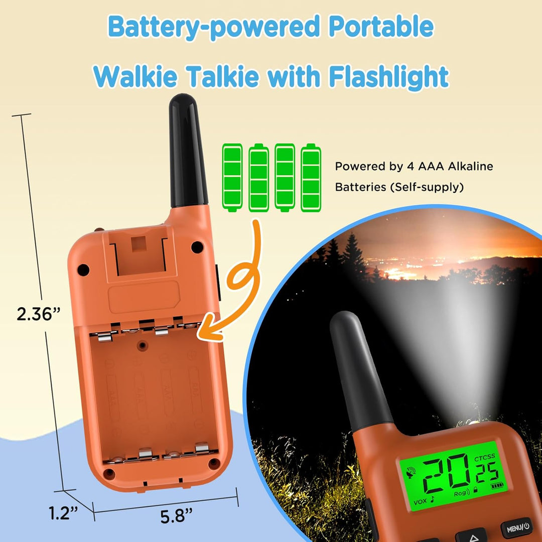 Peakeep Walkie Talkies para niños de largo alcance 3 millas, juguet...