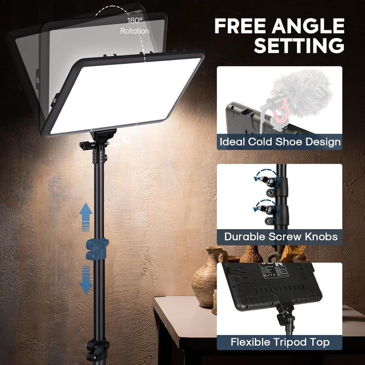 Kit de iluminación para fotografía de 2 paquetes, kit de luz de vid...