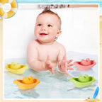 Woanger 60 mini botes de juguete de plástico para el baño, macaron