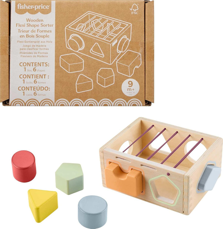 Fisher-Price Juguete de madera para bebé clasificador de