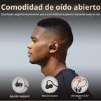 Ortizan Auriculares de oreja abierta, Bluetooth 5.3 inalámbricos de conducción de aire, auriculares deportivos, sonido premium, IPX6 impermeable, llamada clara, 0.67 oz auriculares ligeros para