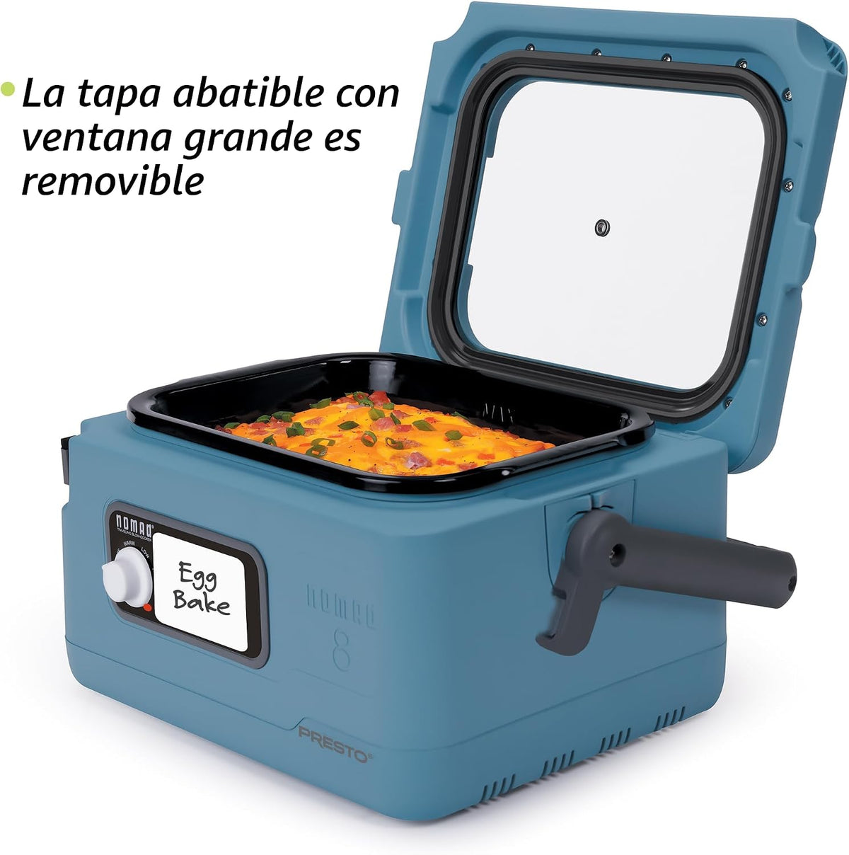 Presto 06017 - Olla de cocción lenta para viajar Nomad, de 8 cuartos de galón, color azul
