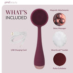 PMD Beauty Clean Body - Dispositivo Eléctrico Inteligente de Limpieza con Cepillo de Silicona y Tres Accesorios Intercambiables para Limpiar, Exfoliar y Masajear el Cuerpo