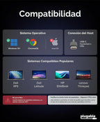 Adaptador de monitor múltiple USB C a HDMI, pantallas triples 4K60