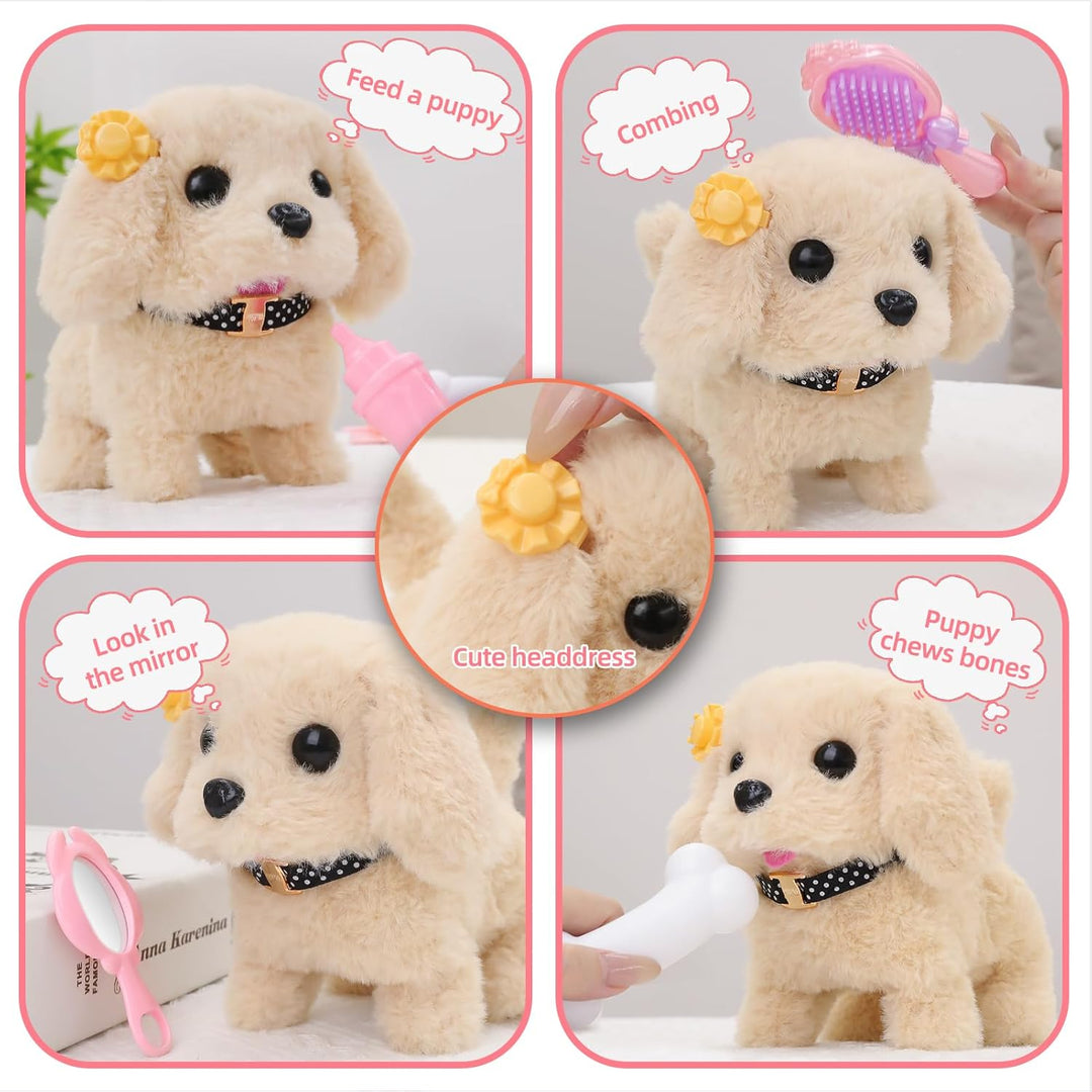 Vanvimen 16 piezas de juguetes de perro robot para niñas, juguetes...