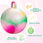 Bola de nubes saltarina, juguetes para saltar para niños, bola hinchable de 22 pulgadas con asa para niños y niñas de 10 años en adelante, juguete saltarín de nubes inflable con bomba