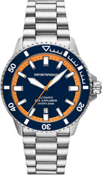 Emporio Armani Reloj Sea Explorer automático de acero inoxidable para hombre (Modelo: AR60090)