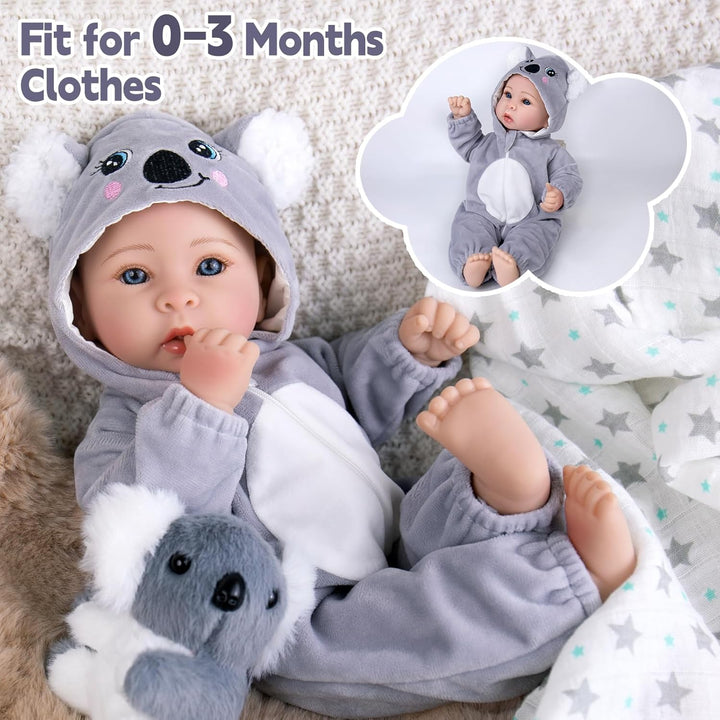 Aori Muñecas de bebé de 17 pulgadas, muñeca de bebé de la vida real...