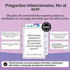 200 tarjetas de conversación para niños de 5 a 13 años; divertido juego de