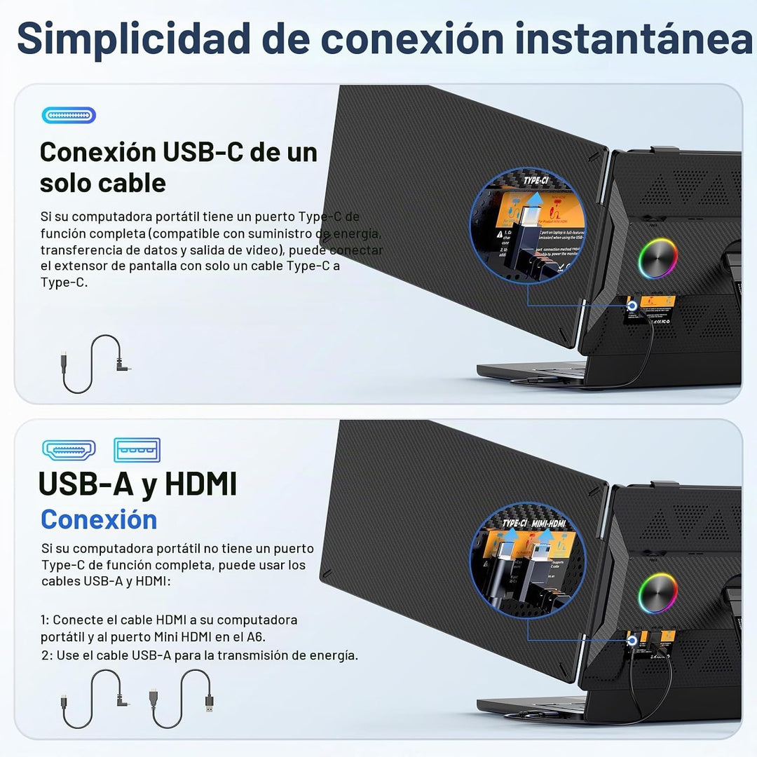 Anyking Extensor de pantalla para laptop, monitor portátil FHD 1080...