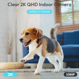 Rraycom - Cámara interior 5G y 2.4G, cámara de seguridad de 2K con...