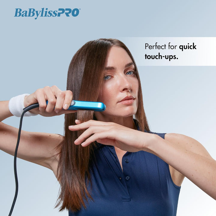 BaBylissPRO Nano Titanium Mini Flat Iron Hair Straightener, 0.5"...