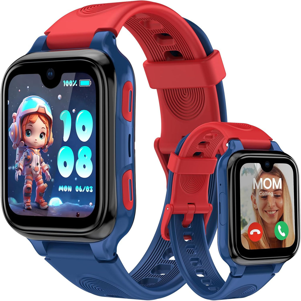 Reloj inteligente K9 para niños con rastreador GPS, voz y videollamada AI, AMOLED de 1.78 pulgadas, reloj inteligente 4G con SOS, controles parentales, modo escolar, reloj inteligente