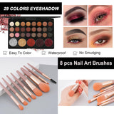 VERONNI Kit de maquillaje todo en uno, maquillaje de ojos y labios...