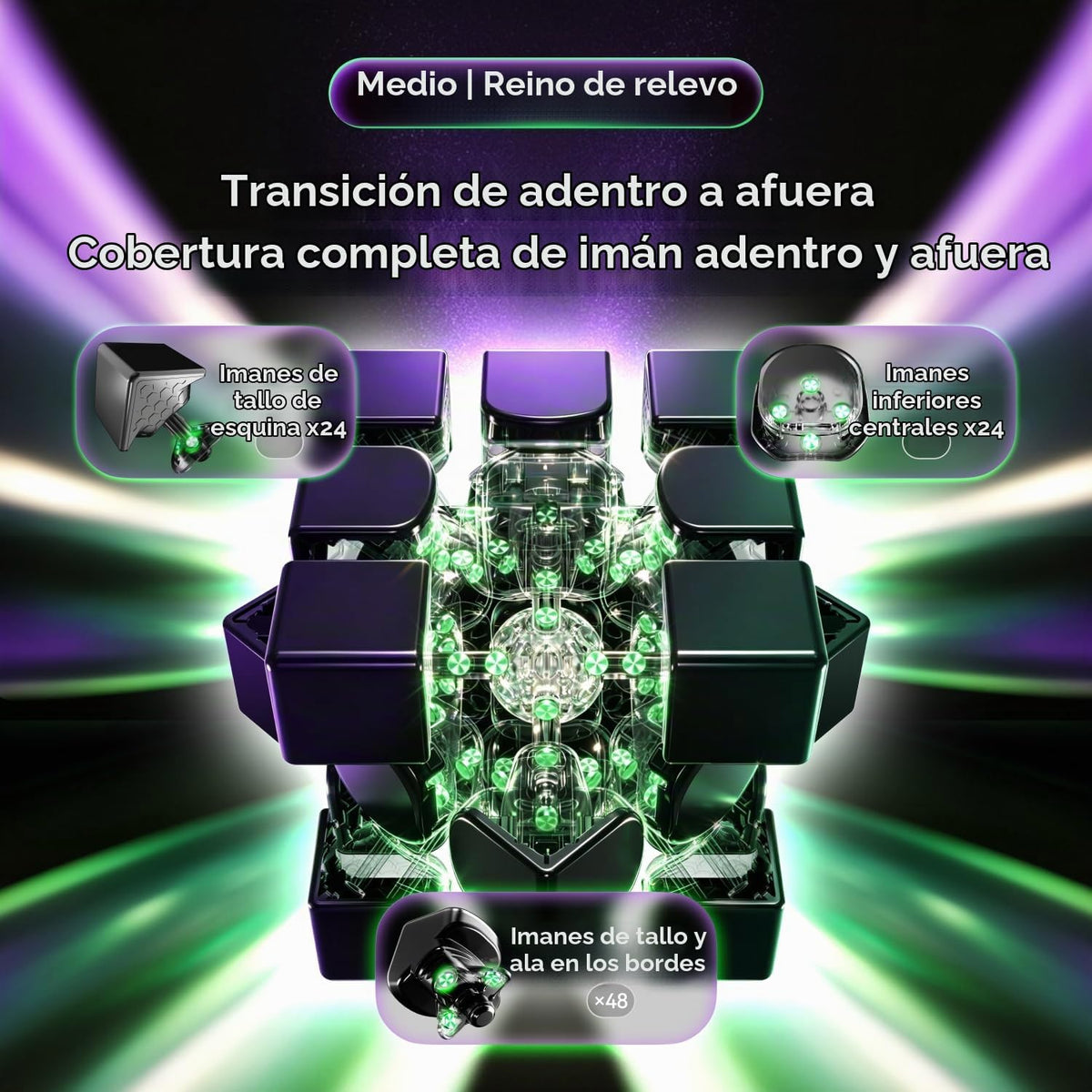 GAN 17 MagDrive Speed Cube 3x3 para Cubers, buque insignia de accionamiento