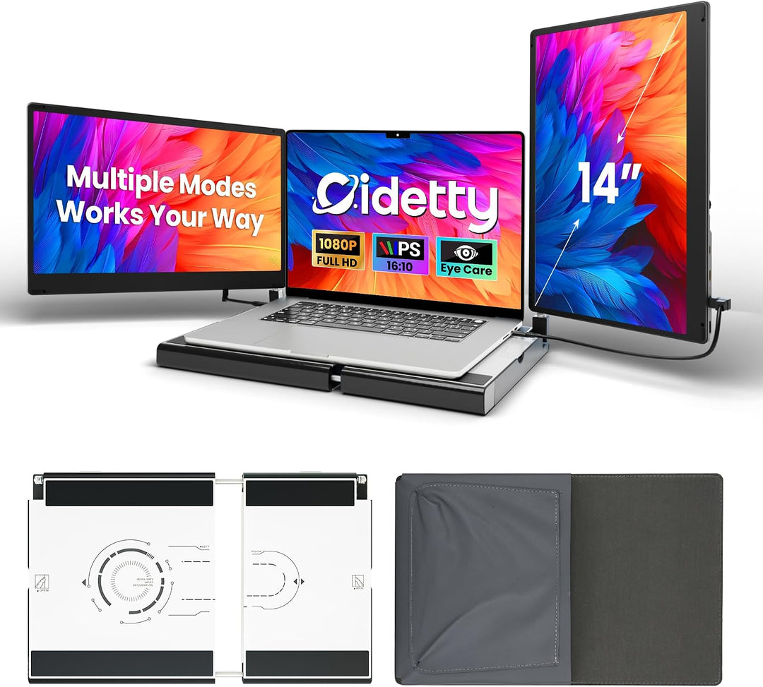 CIDETTY Extensor de pantalla de laptop mejorado, monitor portátil d...